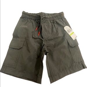 Nautica Boys Black Shorts Size 4 Cotton Blend Drawstring Cargo Pockets New